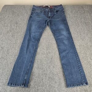 Artful Rebel Mens Straight Leg Jeans Dark Wash Blue 32W 30L Stretch Denim